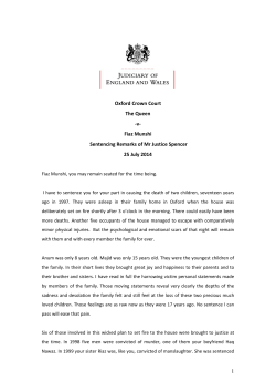 Sentencing remarks of Mr Justice Spencer