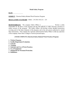 Model Safety Program