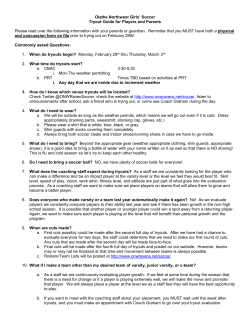 Olathe Northwest Girls` Soccer Tryout Guide for Players and Parents