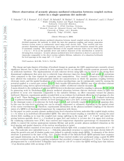 Direct observation of acoustic phonon mediated relaxation between