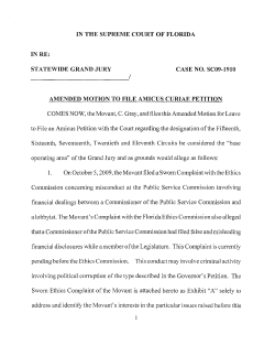SC09-1910 Amended Motion to File Amicus Curiae Petition
