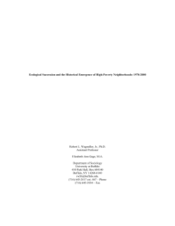 Ecological Succession and the Growth of High-Poverty