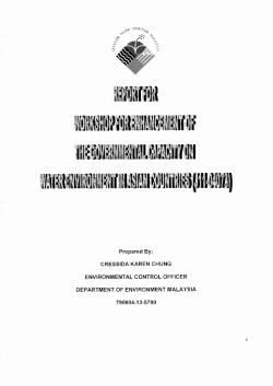 Prepared By: CRESSIDA KAREN CHUNG ENVIRONMENTAL