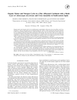 Organic Matter and Nitrogen Cycles in a Pine