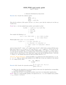 ODE/PDE qual study guide