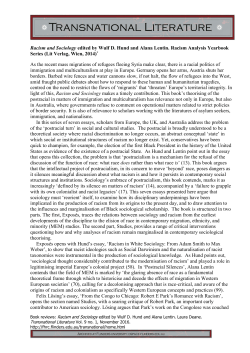 Racism and Sociology - Flinders University