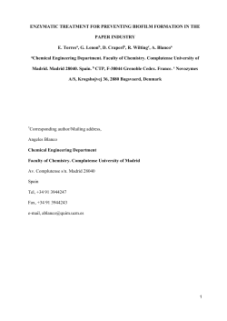 ENZYMATIC TREATMENT FOR PREVENTING BIOFILM