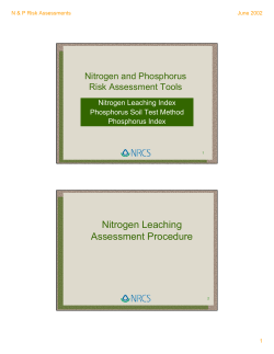 Nitrogen Leaching Assessment Procedure