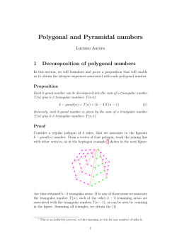 Polygonal and Pyramidal numbers