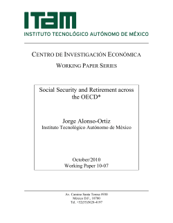 Social Security and Retirement across the OECD