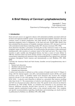 A Brief History of Cervical Lymphadenectomy