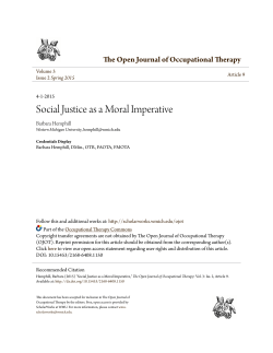 Social Justice as a Moral Imperative