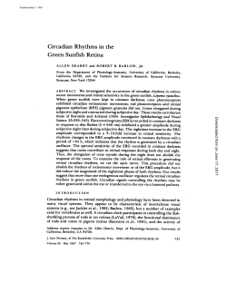 Circadian Rhythms in the Green Sunfish Retina