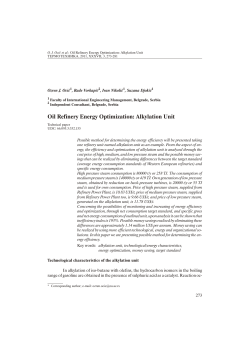 Oil Refinery Energy Optimization: Alkylation Unit