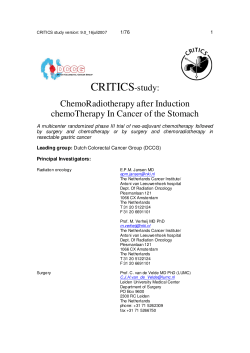 CRITICS-study: ChemoRadiotherapy after Induction