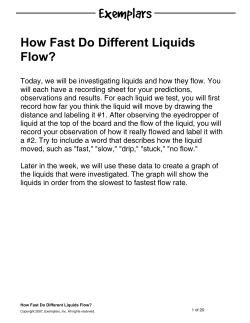 How Fast Do Different Liquids Flow?