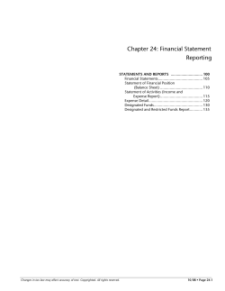 Chapter 24: Financial Statement Reporting
