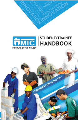 Student/Trainee Handbook 2015