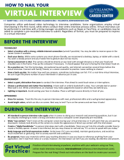 Guide to Virtual Interviewing
