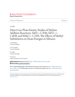Direct Gas-Phase Kinetic Studies of Silylene Addition Reactions:â