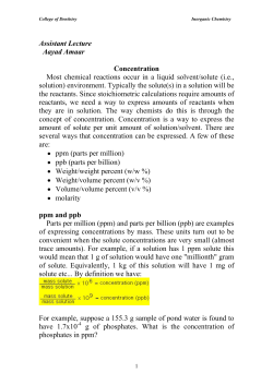 Assistant Lecture Aayad Amaar Concentration Most chemical