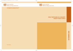 Drug Trafficking as a Security Threat in West Africa