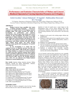 experimental investigation of performance and emission