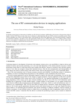 The use of RF communication devices in ranging applications
