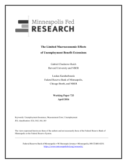 The Limited Macroeconomic Effects of Unemployment Benefit