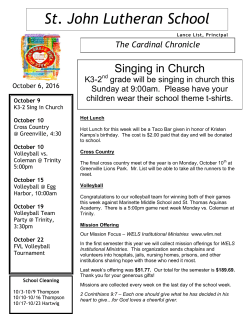 October 6, 2016 - St. John Evangelical Lutheran Church