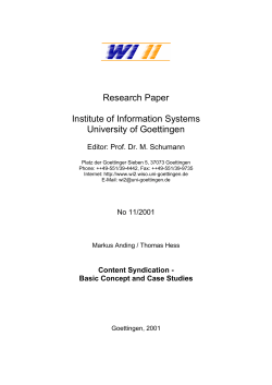 Content Syndication - Basic Concept and Case Studies