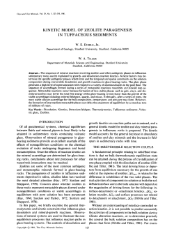 kinetic model of zeolite paragenesis in tuffaceous sediments