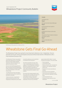 Wheatstone Gets Final Go-Ahead