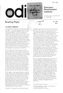 The Brandt Commission - ODI Briefing Papers 2