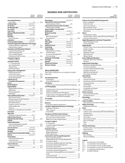 DeGReeS AND CeRTIFICATeS