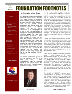 Fall 2011 - Red River Human Services Foundation