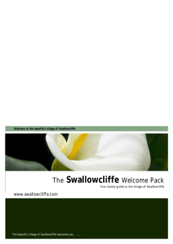 the Swallowcliffe Welcome Pack PDF