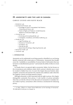 25. anonymity and the law in canada