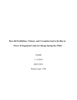 How did Prohibition, Violence, and Corruption lead