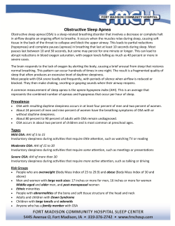 Obstructive Sleep Apnea