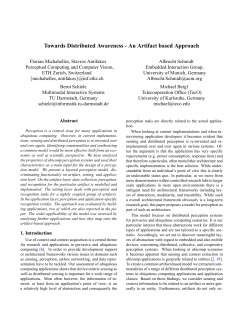 Towards Distributed Awareness - An Artifact