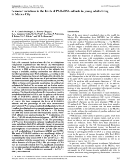 Seasonal variations in the levels of PAH&ndash;DNA