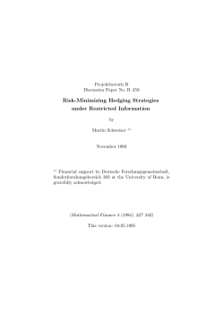 Risk-Minimizing Hedging Strategies under Restricted Information
