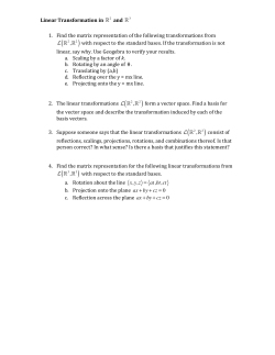 Linear Transformations in R2 and R3