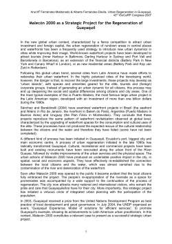 Malec&oacute;n 2000 as a Strategic Project for the Regeneration of Guayaquil