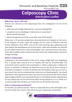 Colposcopy Clinic - Doncaster and Bassetlaw Hospitals NHS