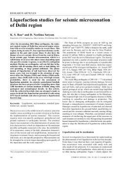 Liquefaction studies for seismic microzonation of Delhi