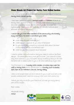 Stone Mosaic Art Project for Darley Park Walled Garden Amanda Wray