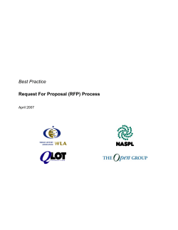 Best Practice Request For Proposal (RFP) Process