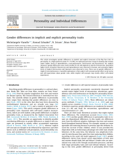Gender differences in implicit and explicit